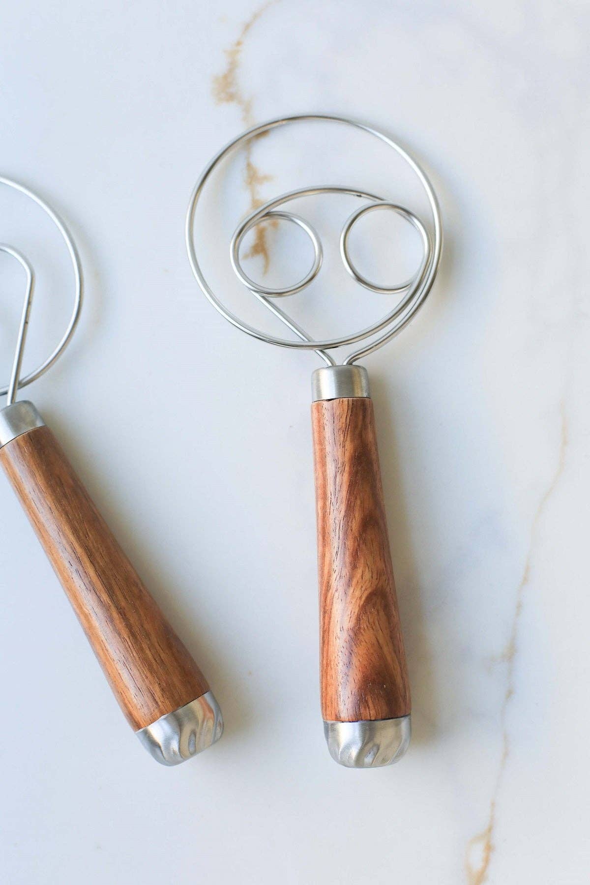Rosewood Wooden Handle Dough Whisk