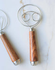 Rosewood Wooden Handle Dough Whisk