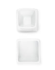 White Square Stoneware Butter Keeper