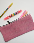 Kantha Scrap Flat Zip Pouch