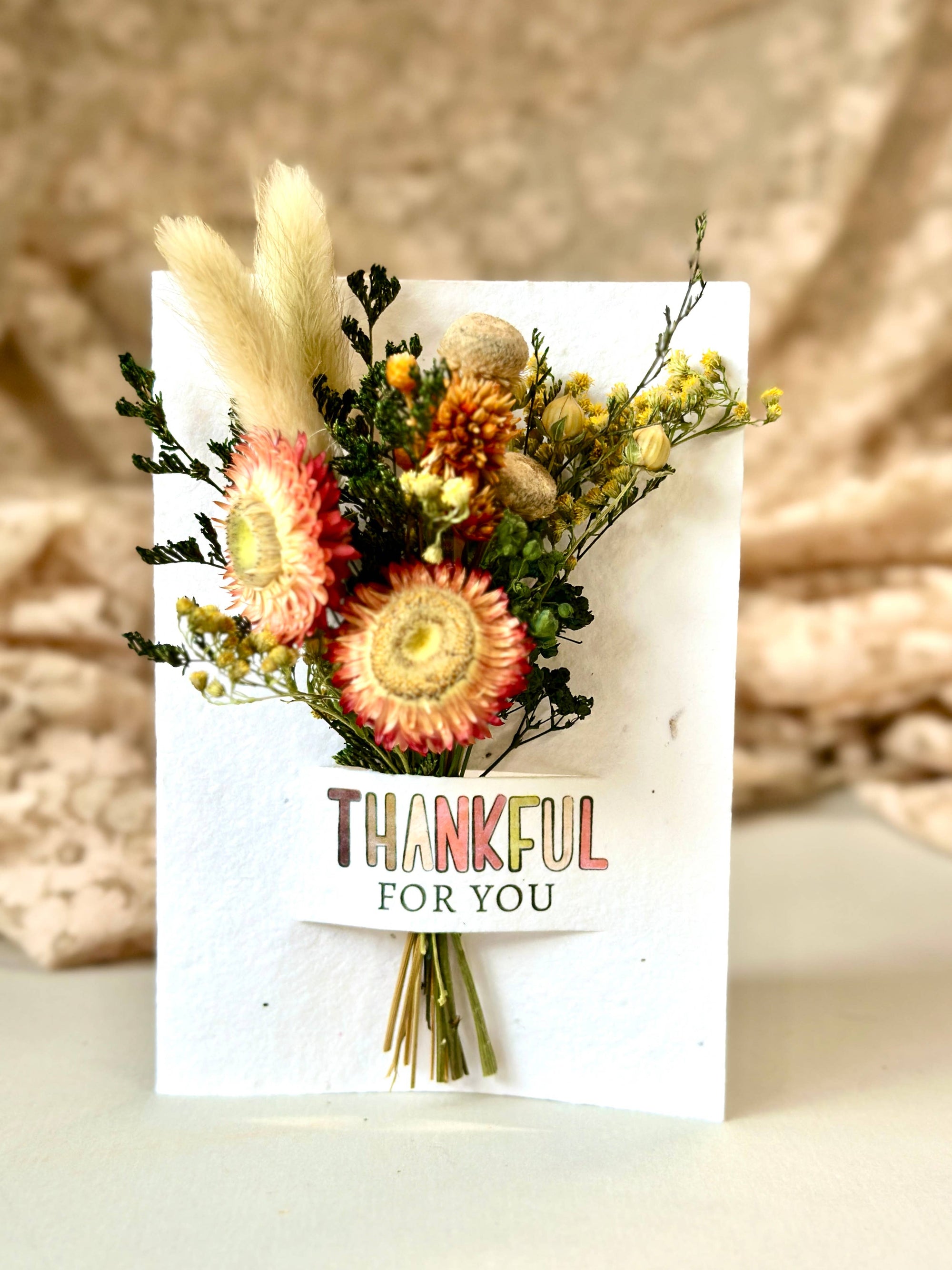 Thankful For You | Wildflower Seed Card + Tiny Bouquet