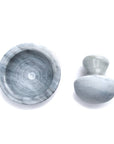 Fox Run Marble Mortar and Pestle, White, 4" x 4" x 4.25"
