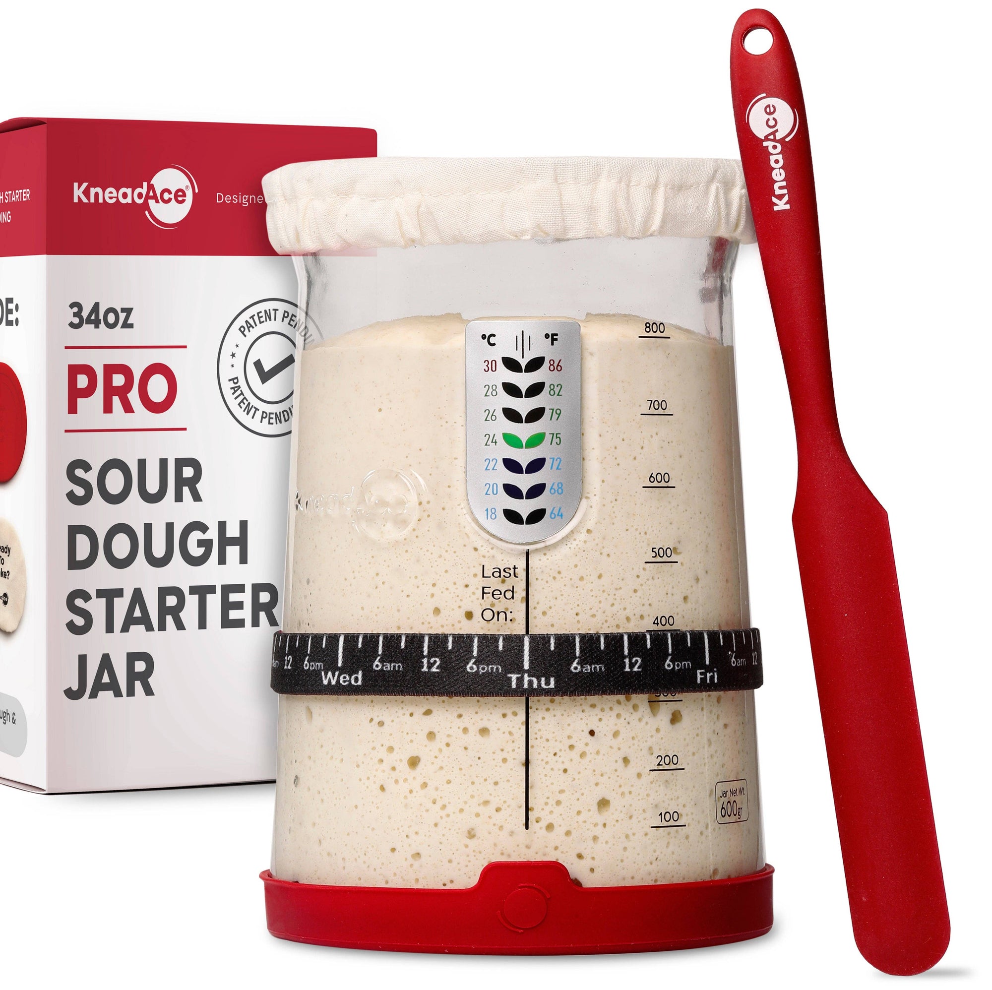Pro Sourdough Starter Jar 34 Oz
