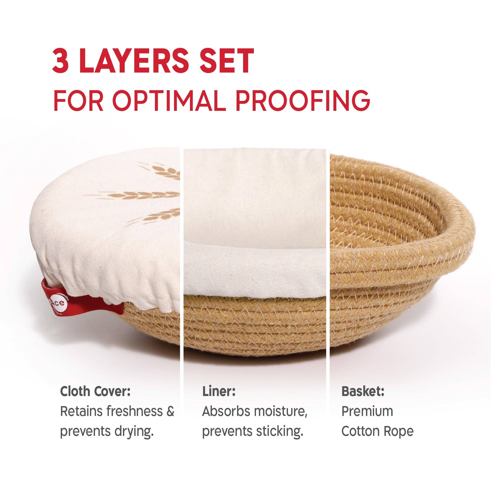 Round Cotton Rope Proofing Baskets