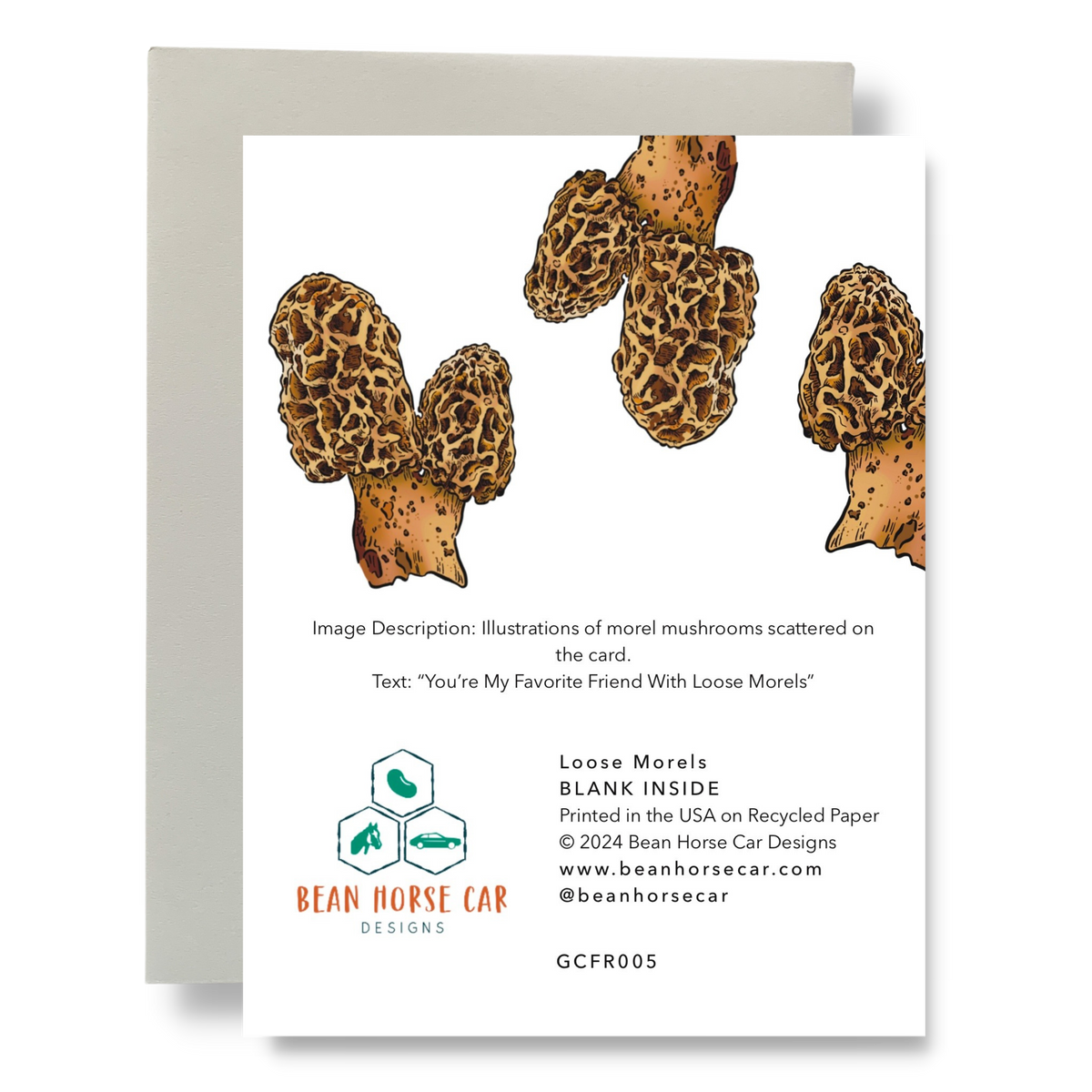 Loose Morels Greeting Card
