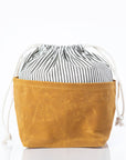 Stylish Waxed Canvas Bin - Medium
