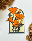 California Poppies Arch Sticker