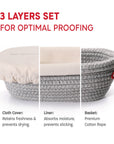 (DUPLICATE DO NOT USE) Oval Cotton Rope Proofing Baskets Set