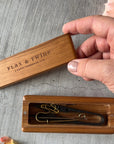 Flax & Twine - Flax & Twine Teak Notions Box