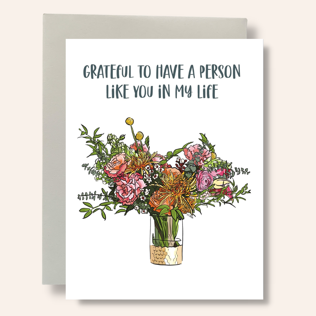 Grateful For You Bouquet Greeting Card
