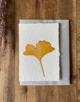 Ginkgo handmade greeting card