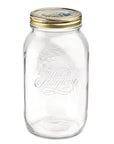 Quattro Stagioni 50.75 oz glass canning jar with gold lid