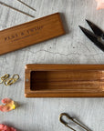 Flax & Twine - Flax & Twine Teak Notions Box