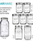 Cocktail Shaker Lid for Wide Mouth Mason Jar, Stainless Steel