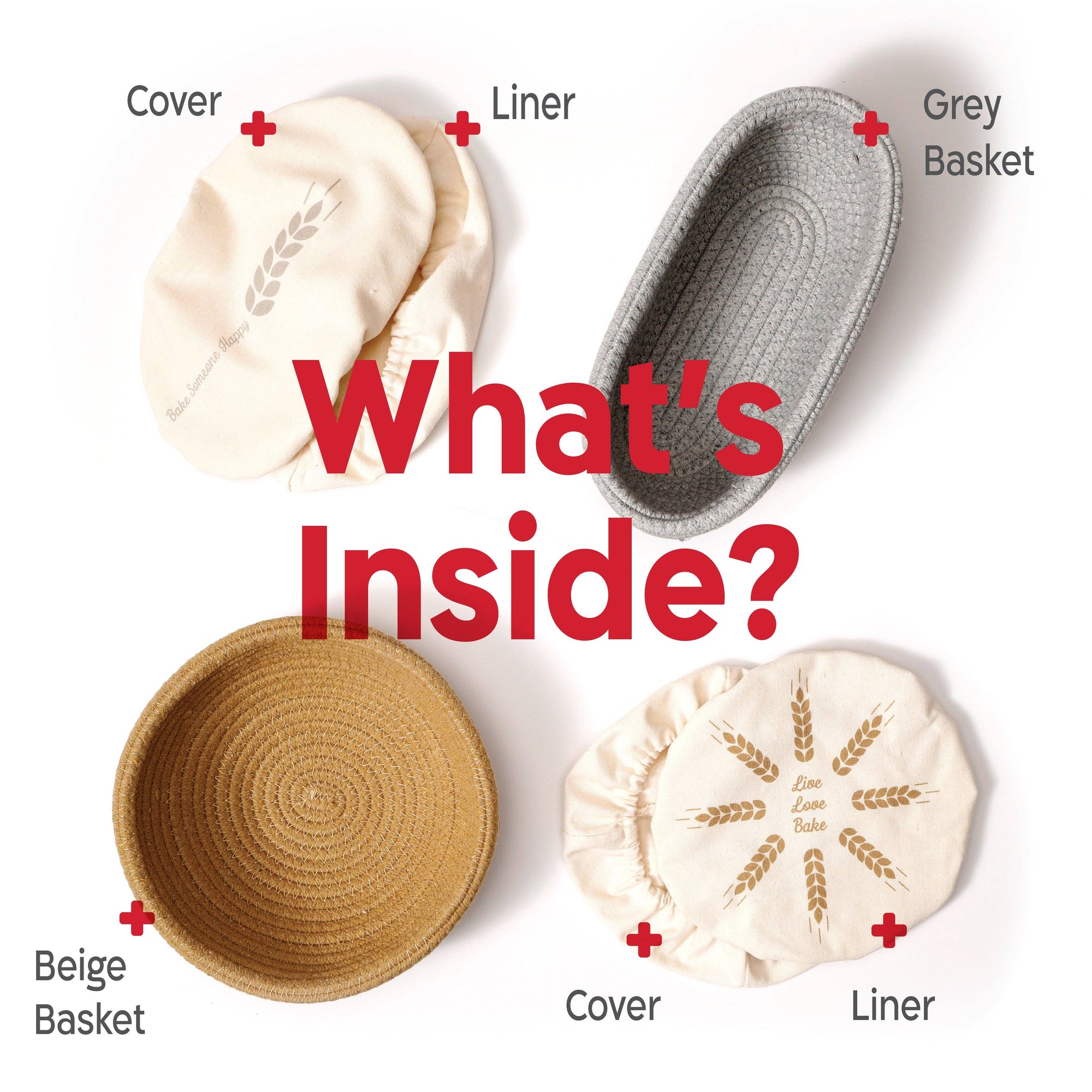 Oval Cotton Rope Proofing Baskets