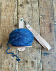 Hand Crafted Leather Wristlet Portable Yarn Spinner