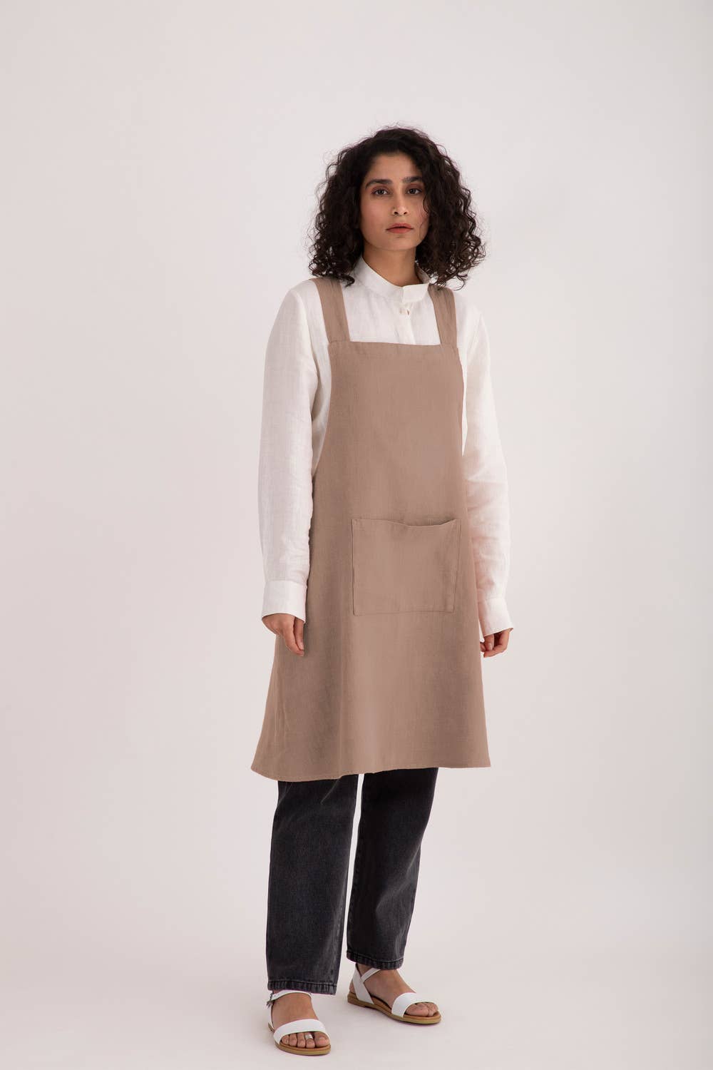 Live Linen Inc. - Linen Cross Back Apron