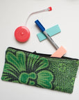 Kantha Scrap Flat Zip Pouch