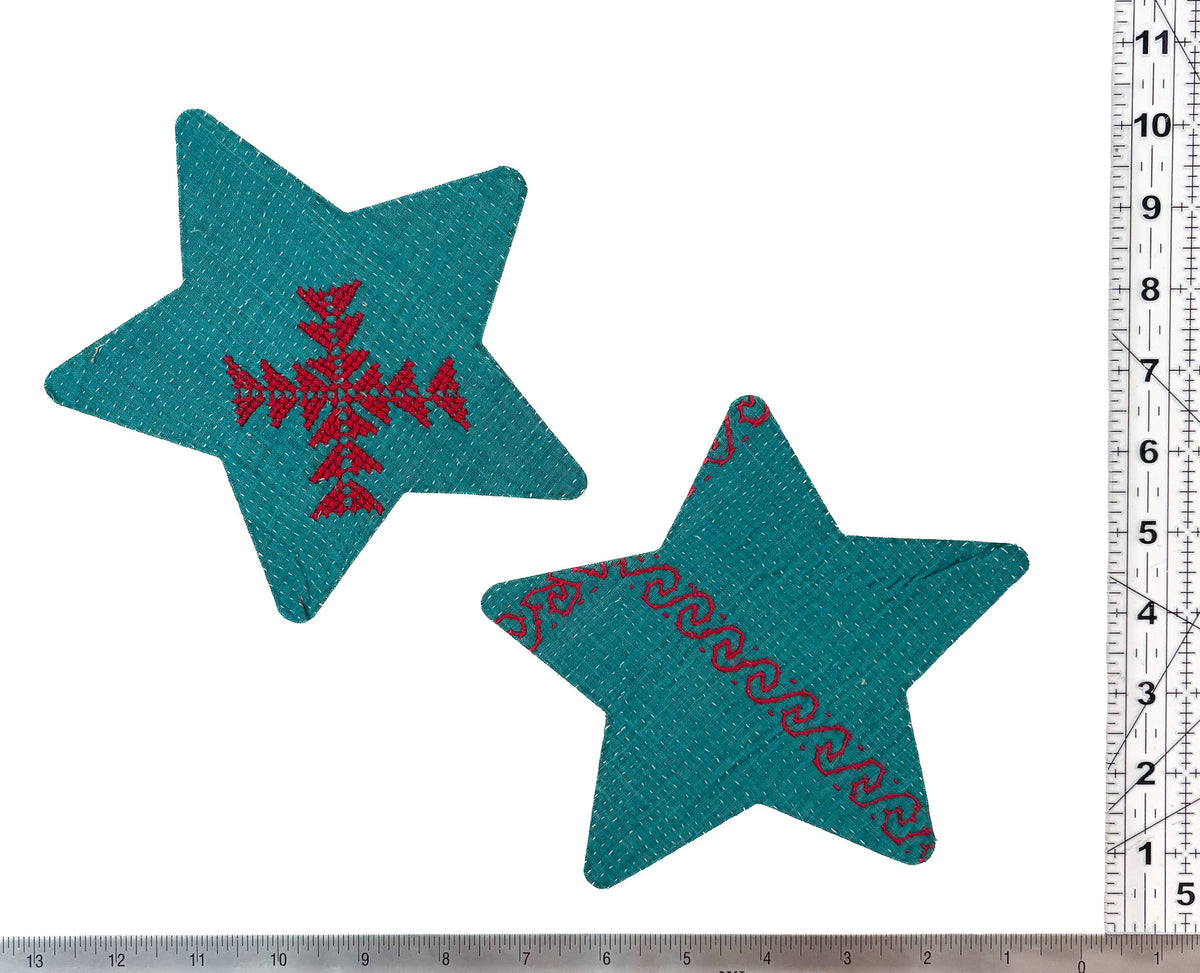 Iron-on Kantha Knee Patches (Pack of 2)