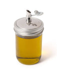 Oil Cruet Lid for Wide Mouth Mason Jar, Stainless Steel