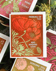Thinking of You (Red Poppies) Friendship Card