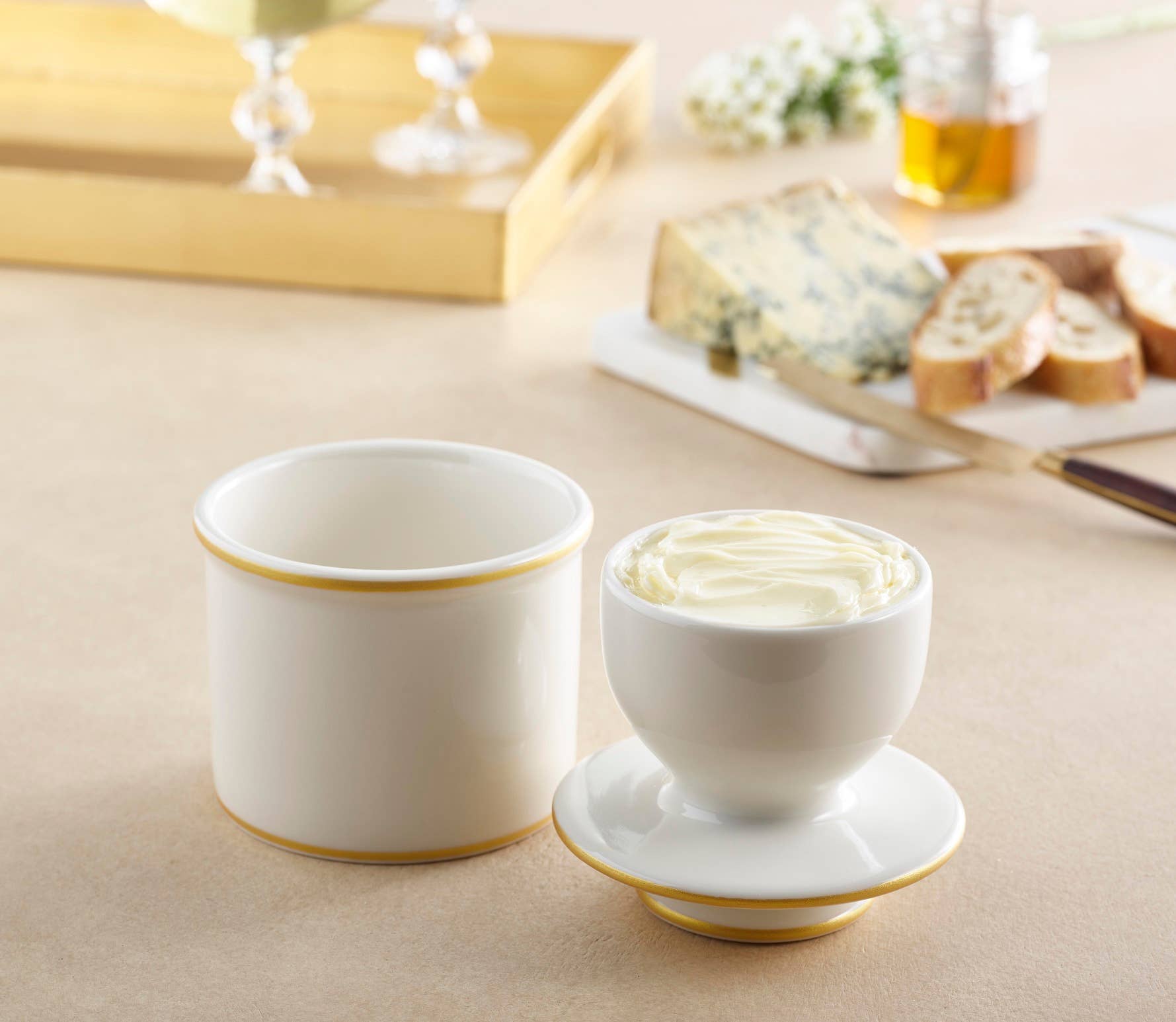 French Butter Bell - Le Bistro Gold Trim