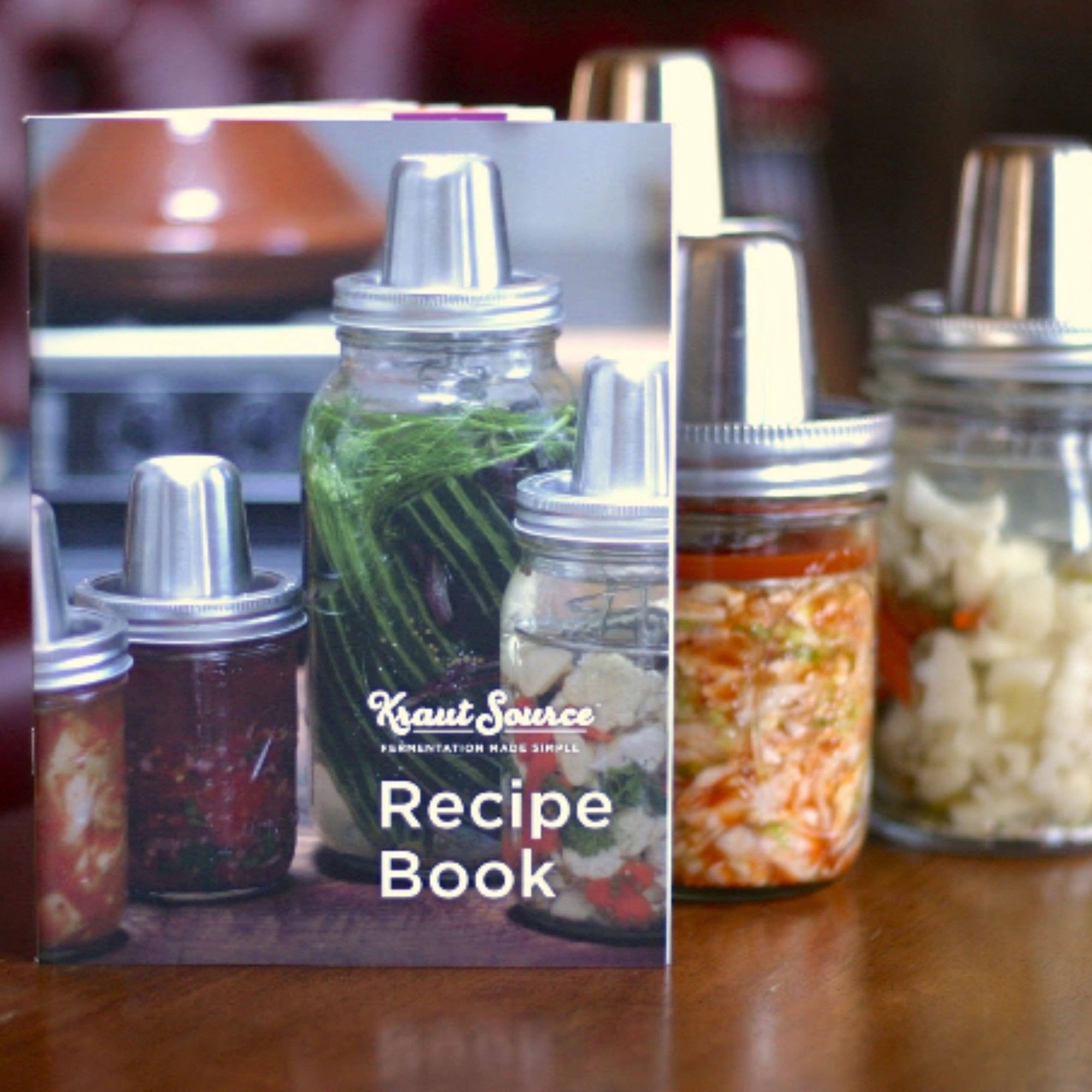 Mason Jar Fermentation Top with Integrated Press and Burpless Cap