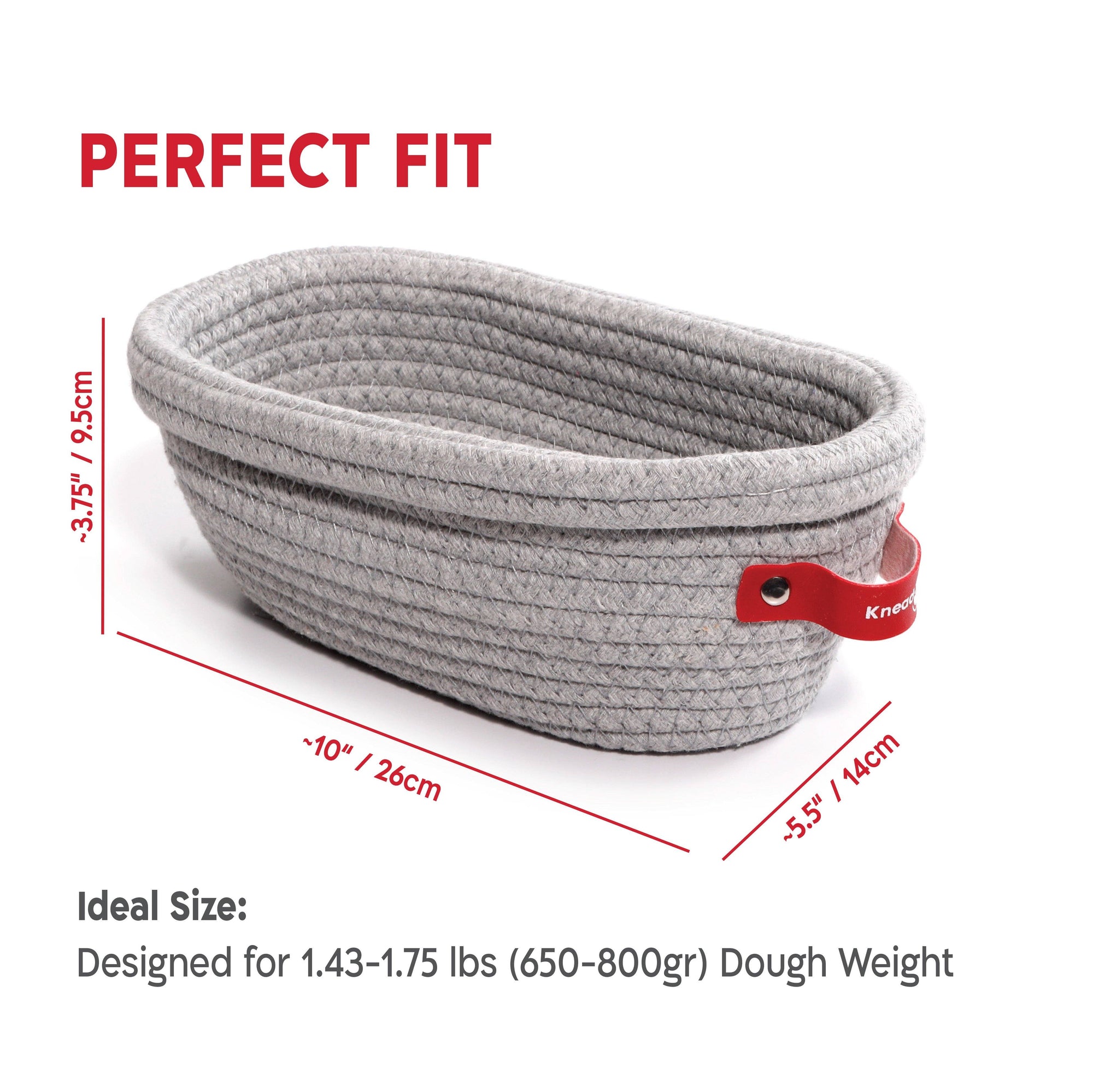 (DUPLICATE DO NOT USE) Oval Cotton Rope Proofing Baskets Set
