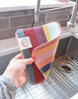 Upcycled Felted Flannel Dish Cloth